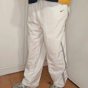 Y2K NIKE Nylon white track pant size large